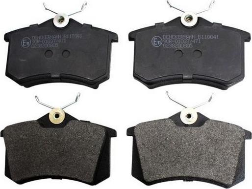 Denckermann B110041 - Brake Pad Set, disc brake www.autospares.lv