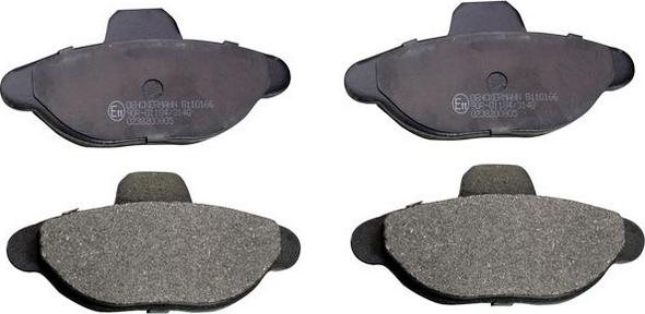 Denckermann B110166 - Brake Pad Set, disc brake www.autospares.lv