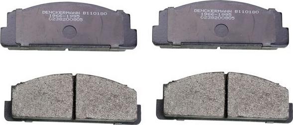 Denckermann B110180 - Brake Pad Set, disc brake www.autospares.lv