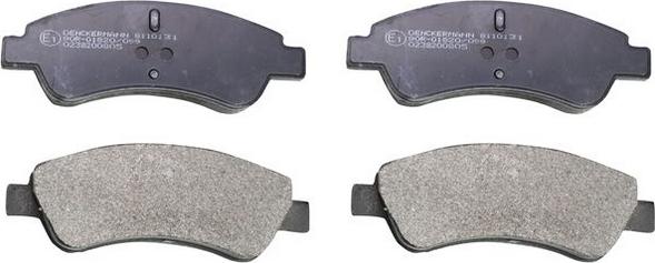 Denckermann B110131 - Brake Pad Set, disc brake www.autospares.lv