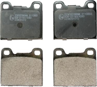 Denckermann B110863 - Brake Pad Set, disc brake www.autospares.lv