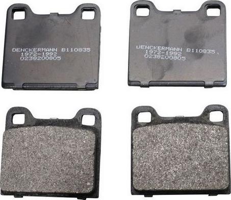 Denckermann B110835 - Brake Pad Set, disc brake www.autospares.lv