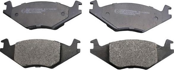 Denckermann B110836 - Brake Pad Set, disc brake www.autospares.lv