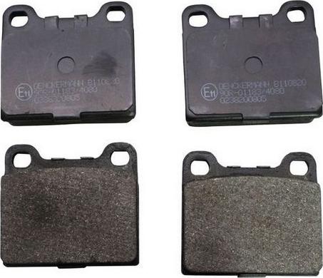 Denckermann B110820 - Brake Pad Set, disc brake www.autospares.lv