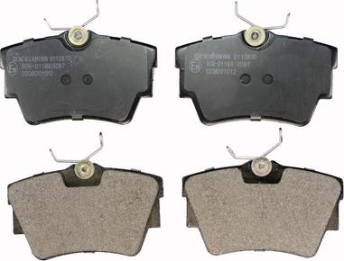 Denckermann B110870 - Brake Pad Set, disc brake www.autospares.lv