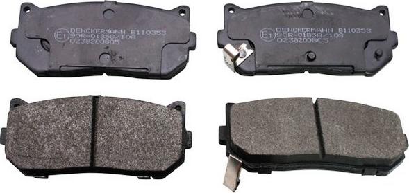 Denckermann B110353 - Brake Pad Set, disc brake www.autospares.lv