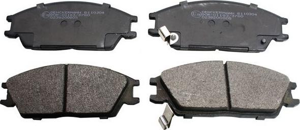 Denckermann B110304 - Brake Pad Set, disc brake www.autospares.lv