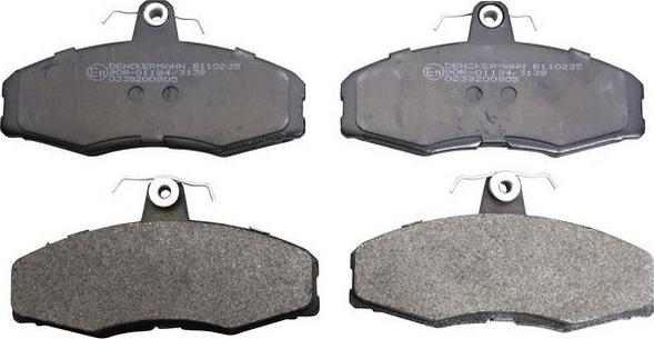 Denckermann B110235 - Brake Pad Set, disc brake www.autospares.lv