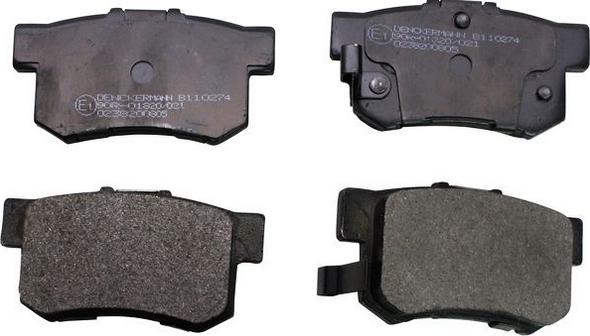 Denckermann B110274 - Brake Pad Set, disc brake www.autospares.lv