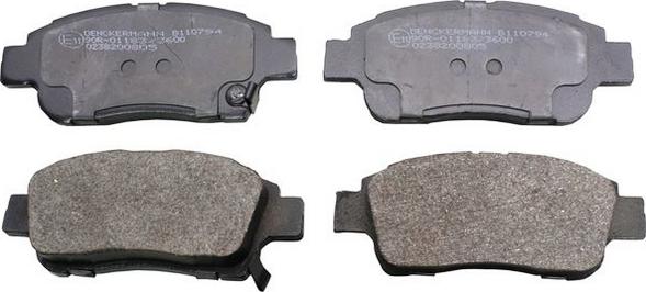 Denckermann B110794 - Brake Pad Set, disc brake www.autospares.lv