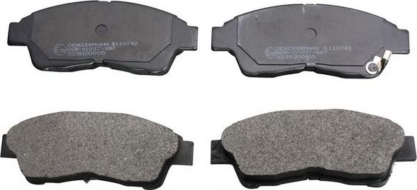 Denckermann B110742 - Brake Pad Set, disc brake www.autospares.lv