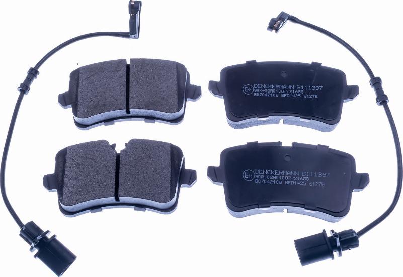 Denckermann B111397 - Brake Pad Set, disc brake www.autospares.lv