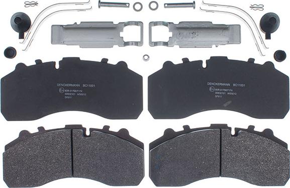 Denckermann BC11001 - Brake Pad Set, disc brake www.autospares.lv