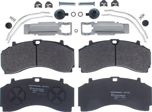 Denckermann BC11014 - Brake Pad Set, disc brake www.autospares.lv