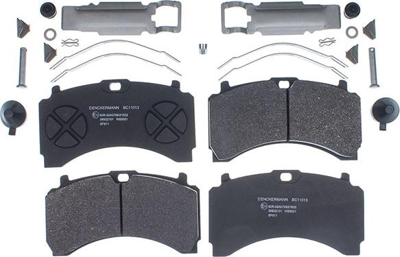 Denckermann BC11013 - Brake Pad Set, disc brake www.autospares.lv