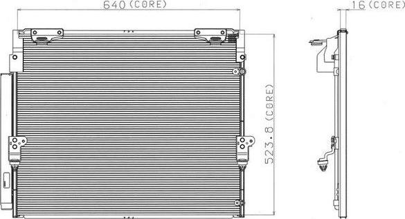 Denso 447750-4400 - Kondensators, Gaisa kond. sistēma www.autospares.lv