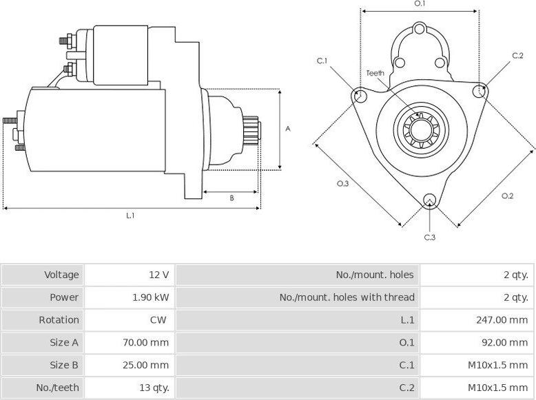 Denso 438000-1980 - Starteris www.autospares.lv