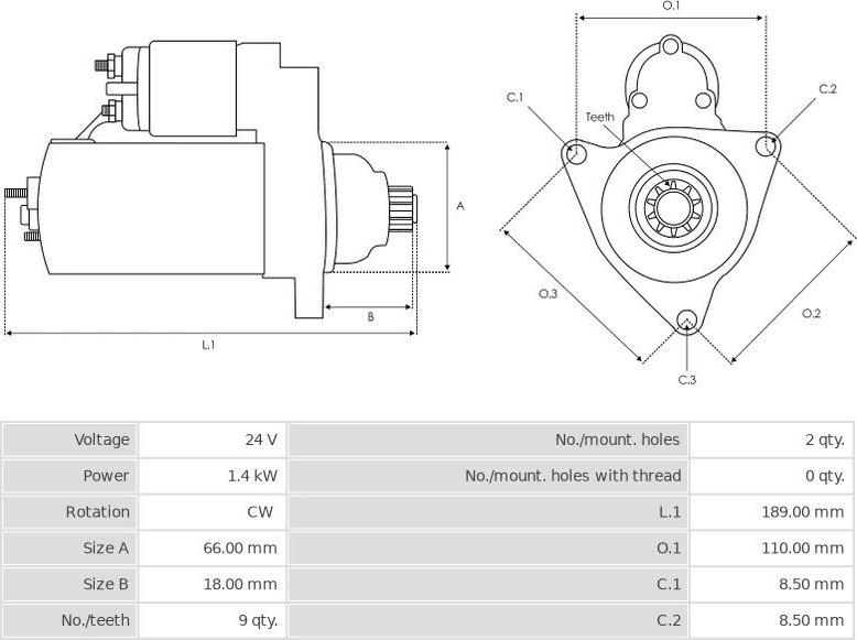 Denso 1280005410 - Стартер www.autospares.lv