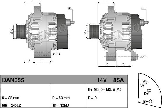 Denso DAN655 - Ģenerators www.autospares.lv