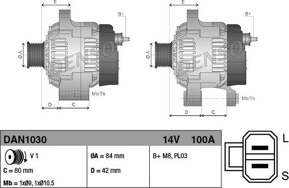 Denso DAN1030 - Ģenerators autospares.lv