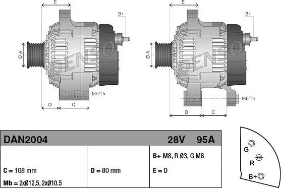 Denso DAN2004 - Ģenerators www.autospares.lv