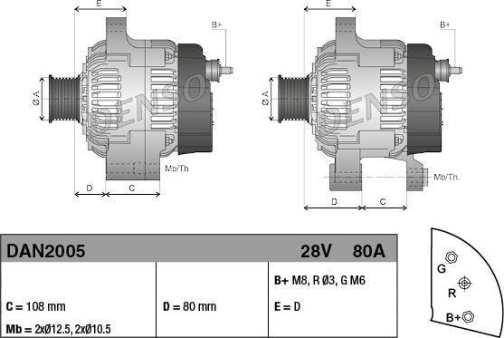 Denso DAN2005 - Ģenerators www.autospares.lv