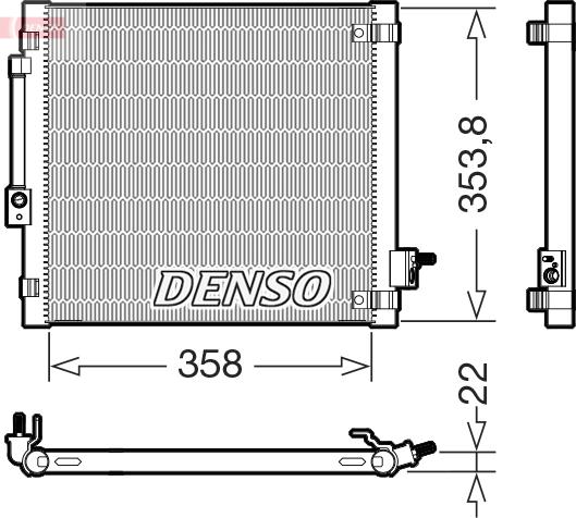 Denso DCN99081 - Kondensators, Gaisa kond. sistēma www.autospares.lv