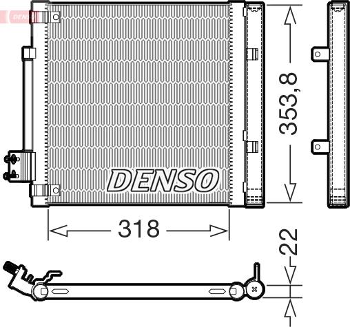 Denso DCN99082 - Kondensators, Gaisa kond. sistēma www.autospares.lv