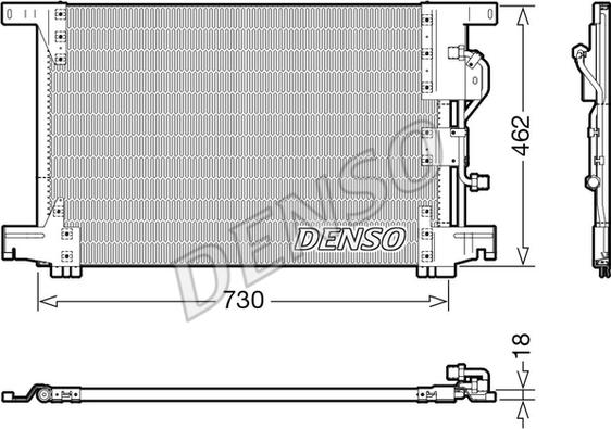 Denso DCN99073 - Kondensators, Gaisa kond. sistēma www.autospares.lv