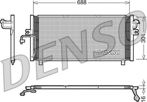 Denso DCN46004 - Kondensators, Gaisa kond. sistēma www.autospares.lv