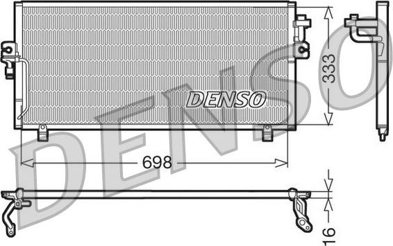 Denso DCN46010 - Kondensators, Gaisa kond. sistēma www.autospares.lv