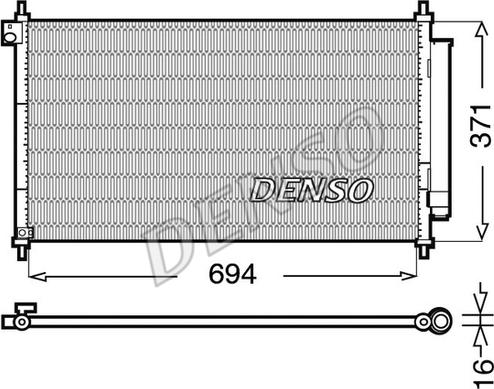 Denso DCN40012 - Kondensators, Gaisa kond. sistēma www.autospares.lv