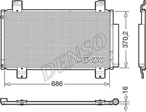 Denso DCN40033 - Kondensators, Gaisa kond. sistēma www.autospares.lv