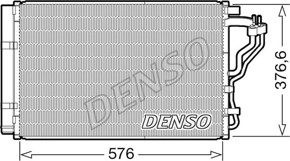 Denso DCN43008 - Kondensators, Gaisa kond. sistēma www.autospares.lv