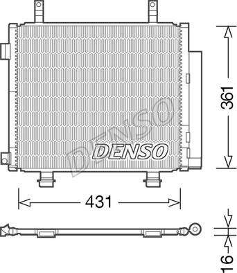 Denso DCN47004 - Kondensators, Gaisa kond. sistēma www.autospares.lv