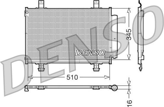 Denso DCN47010 - Kondensators, Gaisa kond. sistēma www.autospares.lv