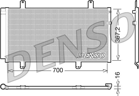 Denso DCN51004 - Kondensators, Gaisa kond. sistēma www.autospares.lv