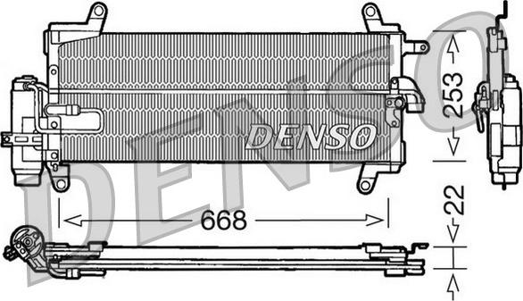 Denso DCN09093 - Kondensators, Gaisa kond. sistēma www.autospares.lv