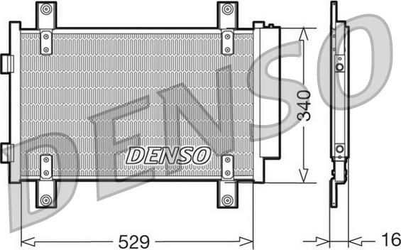 Denso DCN09049 - Kondensators, Gaisa kond. sistēma www.autospares.lv