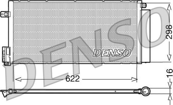 Denso DCN09110 - Kondensators, Gaisa kond. sistēma www.autospares.lv