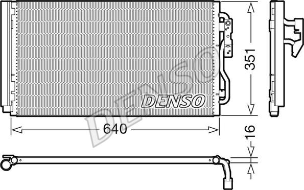 Denso DCN05023 - Kondensators, Gaisa kond. sistēma www.autospares.lv