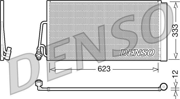 Denso DCN05102 - Kondensators, Gaisa kond. sistēma www.autospares.lv