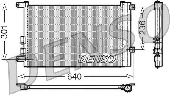 Denso DCN01016 - Kondensators, Gaisa kond. sistēma www.autospares.lv