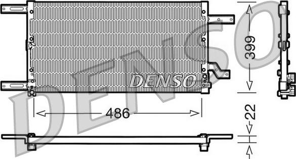 Denso DCN01021 - Kondensators, Gaisa kond. sistēma www.autospares.lv