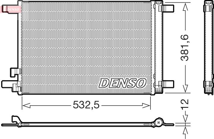 Denso DCN02048 - Kondensators, Gaisa kond. sistēma www.autospares.lv