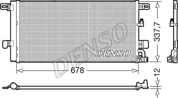 Denso DCN02001 - Kondensators, Gaisa kond. sistēma www.autospares.lv