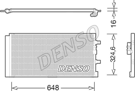 Denso DCN02024 - Kondensators, Gaisa kond. sistēma www.autospares.lv
