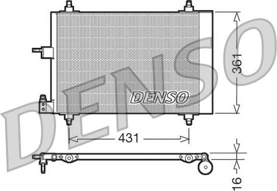 Denso DCN07009 - Kondensators, Gaisa kond. sistēma www.autospares.lv