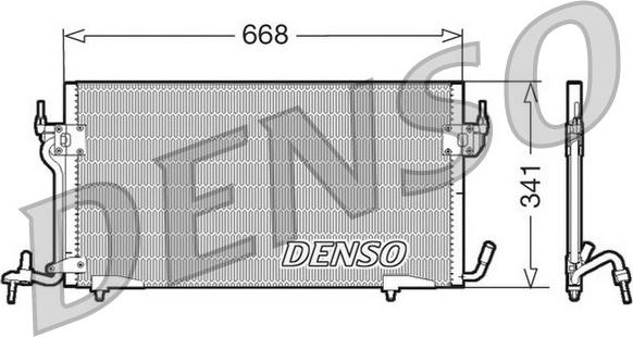 Denso DCN07010 - Kondensators, Gaisa kond. sistēma www.autospares.lv
