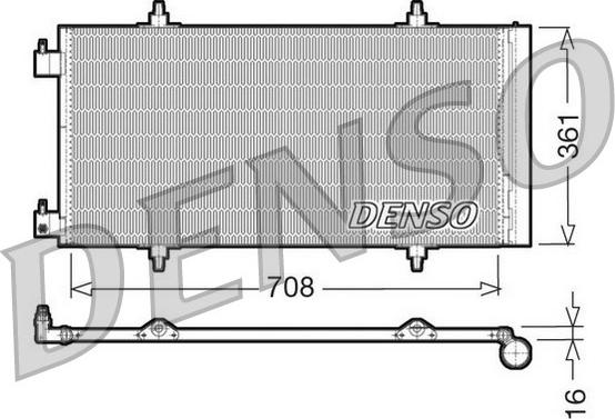 Denso DCN07011 - Kondensators, Gaisa kond. sistēma www.autospares.lv